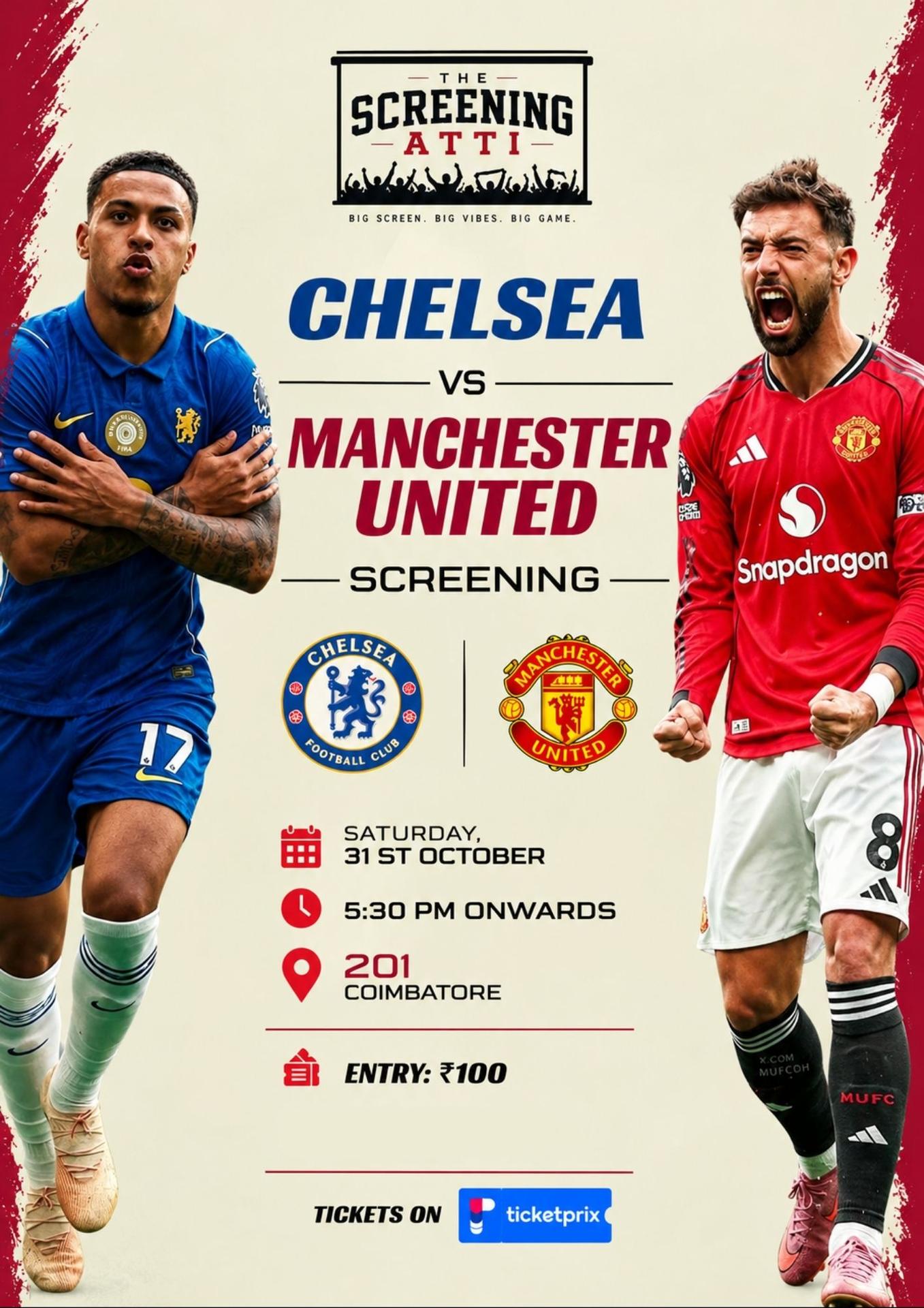 CHELSEA vs MANCHESTER UNITED | LIVE MATCH SCREENING
